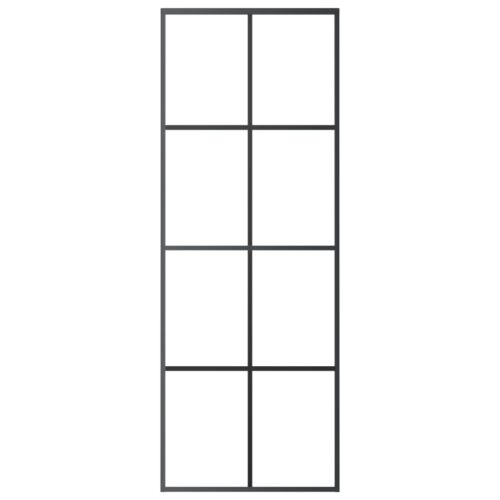 Sliding Door with Hardware Set 76x205cm ESG Glass Aluminium - Image 5