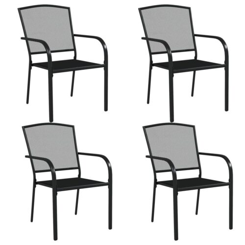 5-Piece Garden Dining Set Anthracite Steel - Image 4