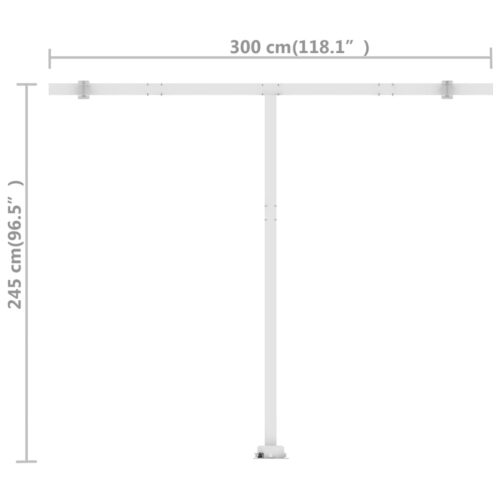 Freestanding Manual Retractable Awning 300x250cm Anthracite - Image 11