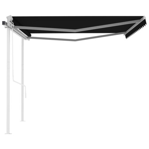 Automatic Retractable Awning with Posts 4x3m Anthracite - Image 4