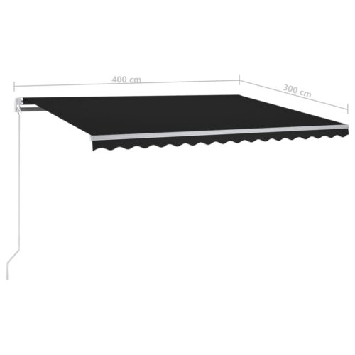 Automatic Retractable Awning with Posts 4x3m Anthracite - Image 11