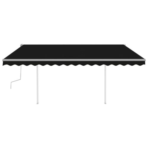 Manual Retractable Awning with Posts 4.5x3m Anthracite - Image 3