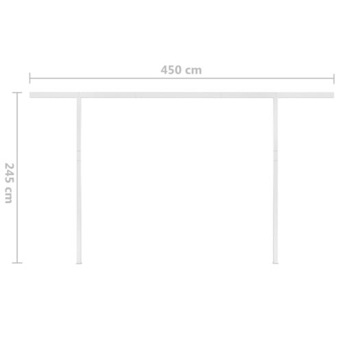 Automatic Retractable Awning with Posts 4.5x3m Anthracite - Image 12