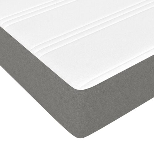 Box Spring Bed with Mattress Dark Grey 153x203cm Queen Size Fabric - Image 8