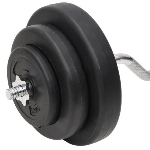 Curl Barbell Dumbbell Set Plates Weight Lifting Training Home Gym Fitness 60KG - Image 9