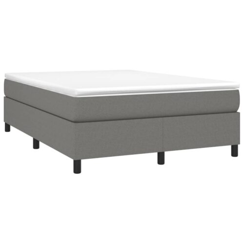 Box Spring Bed with Mattress Dark Grey 153x203cm Queen Size Fabric - Image 3