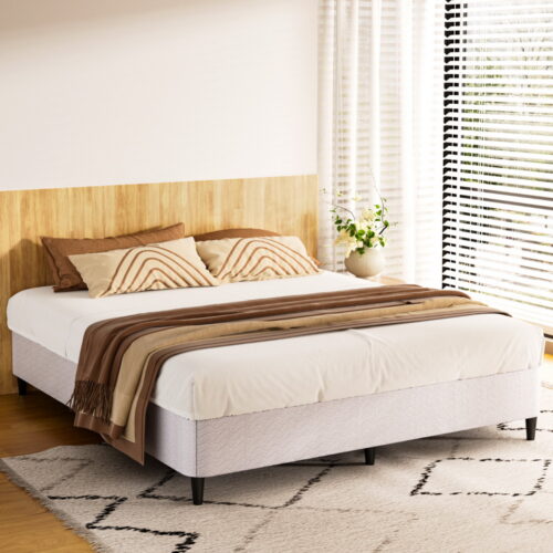 Artiss Bed Frame King Size Metal Grey MASON - Image 7