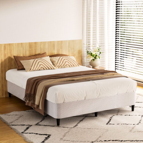 Artiss Bed Frame Queen Size Metal Grey MASON - Image 7