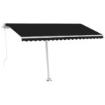Freestanding Manual Retractable Awning 450x300cm Anthracite