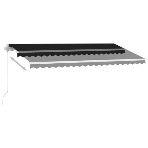 Freestanding Manual Retractable Awning 450x300cm Anthracite - Image 7