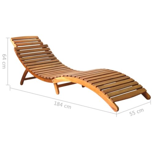 Sun Loungers 2pcs Solid Wood Acacia - Image 6