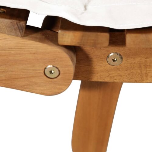 Sun Loungers with Cushions 2pcs Cream White Solid Wood Acacia - Image 8