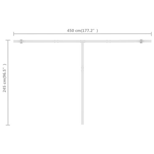Freestanding Manual Retractable Awning 500x300cm Anthracite - Image 11