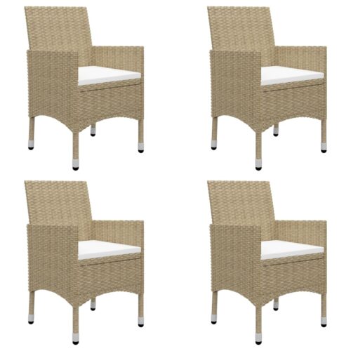 5-Piece Garden Dining Set Beige - Image 5