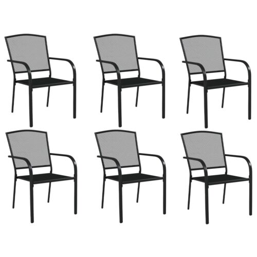7-Piece Garden Dining Set Anthracite Steel Outdoor Patio Lounge Furniture - Image 4