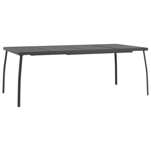 7-Piece Garden Dining Set Anthracite Steel Outdoor Patio Lounge Furniture - Image 7