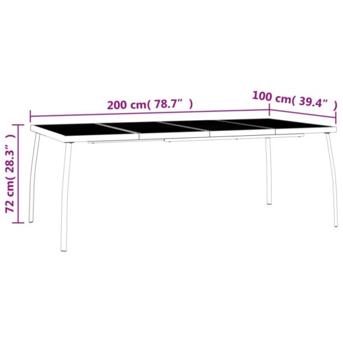 7-Piece Garden Dining Set Anthracite Steel Outdoor Patio Lounge Furniture - Image 10