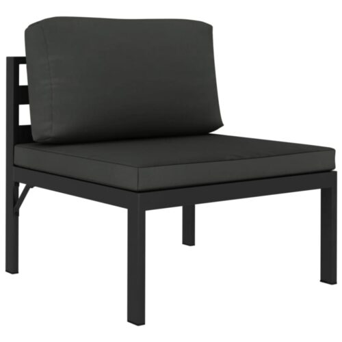 5-Piece Garden Lounge Set with Cushions Aluminium Anthracite - Image 3