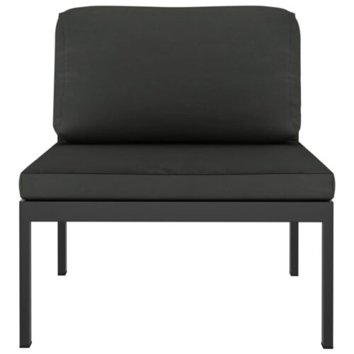 5-Piece Garden Lounge Set with Cushions Aluminium Anthracite - Image 4