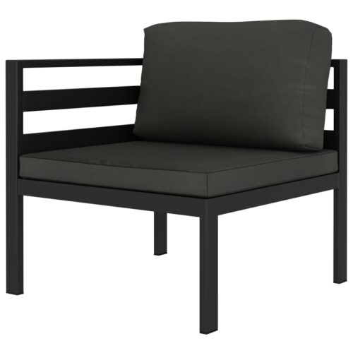 5-Piece Garden Lounge Set with Cushions Aluminium Anthracite - Image 7