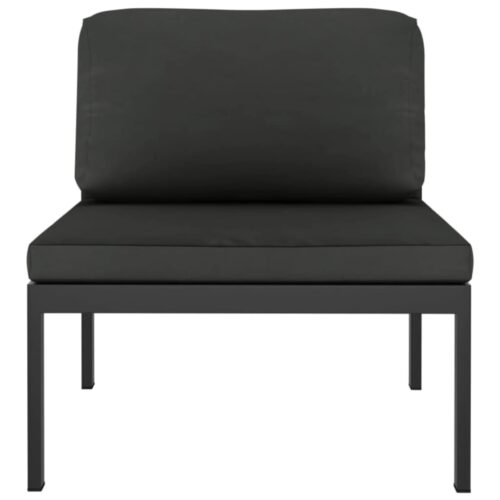 5-Piece Garden Lounge Set with Cushions Aluminium Anthracite - Image 6