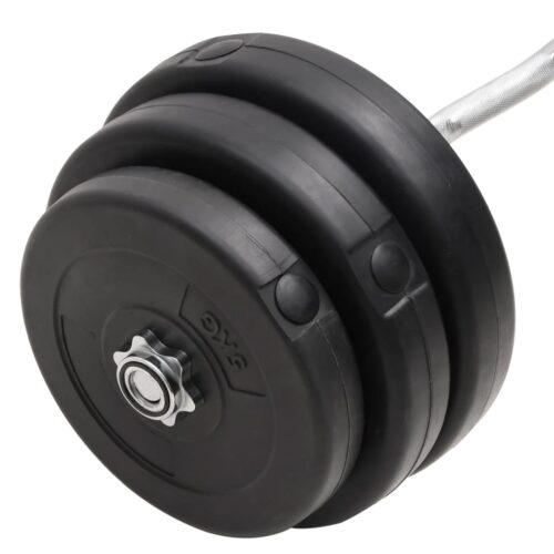 Curl Barbell Set Plates Weight Lifting Training Home Gym Fitness 90KG - Image 5