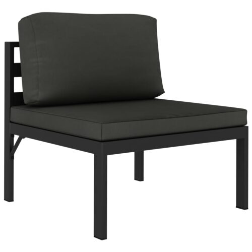 6-Piece Garden Lounge Set with Cushions Aluminium Anthracite - Image 5