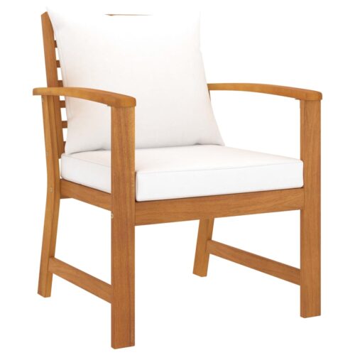 5-Piece Garden Lounge Set with Cushion Acacia Wood Timber Outdoor Patio Furniture - Image 7