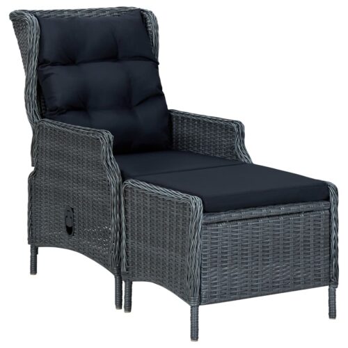 7-Piece Garden Dining Set Dark Grey Outdoor Patio Lounge Furniture - Image 4
