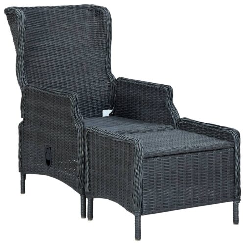 7-Piece Garden Dining Set Dark Grey Outdoor Patio Lounge Furniture - Image 5
