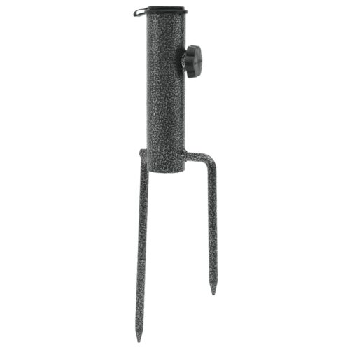 Parasol Stands with Spikes 2pcs 9x35cm Galvanised Steel - Image 3