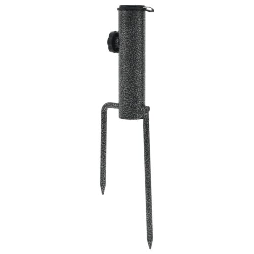 Parasol Stands with Spikes 2pcs 9x35cm Galvanised Steel - Image 4