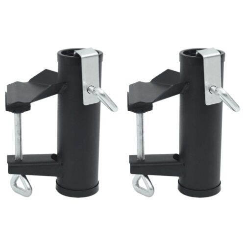 2pcs 25-38mm Umbrella Clamps Steel Holder for Outdoor Garden Patio Umbrella