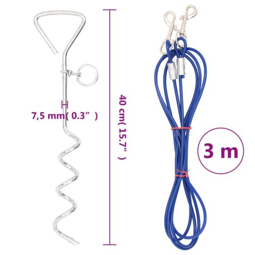 Dog Tie Out Cable with Ground Stake 3m - Image 4