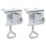 2pcs 32mm Umbrella Clamps Galvanised Steel Holder for Outdoor Garden Patio Umbrella