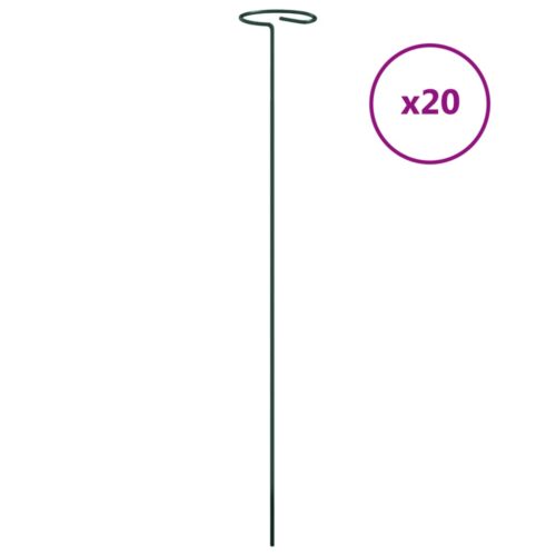 Garden Plant Stakes 20pcs Dark Green 40cm Steel