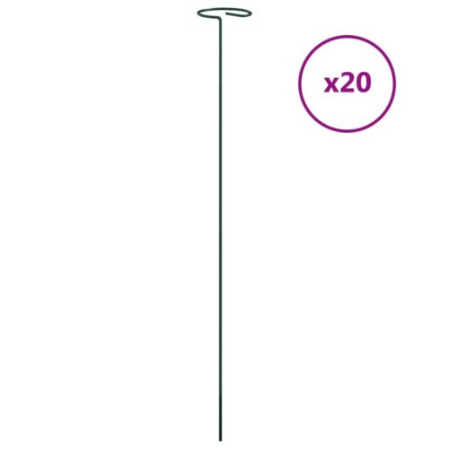 Garden Plant Stakes 20pcs Dark Green 61cm Steel