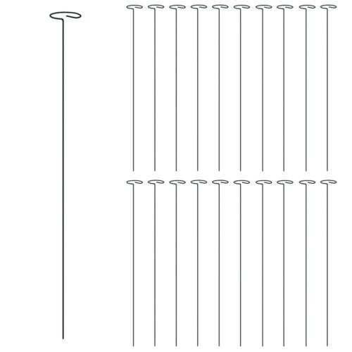 Garden Plant Stakes 20pcs Dark Green 61cm Steel - Image 3