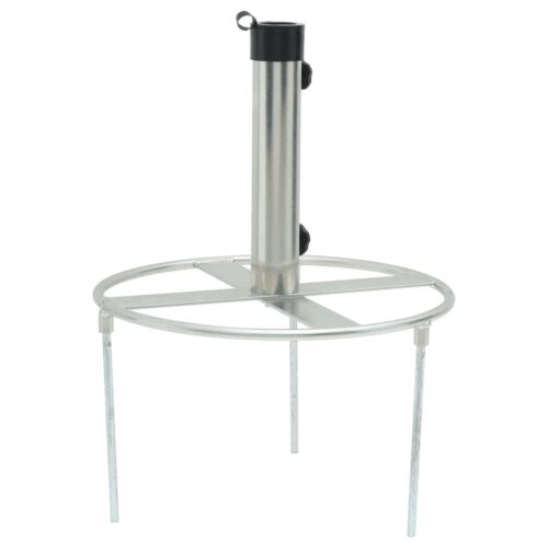 Parasol Base with Ground Spikes for √ò38/48 mm Silver Steel - Image 3