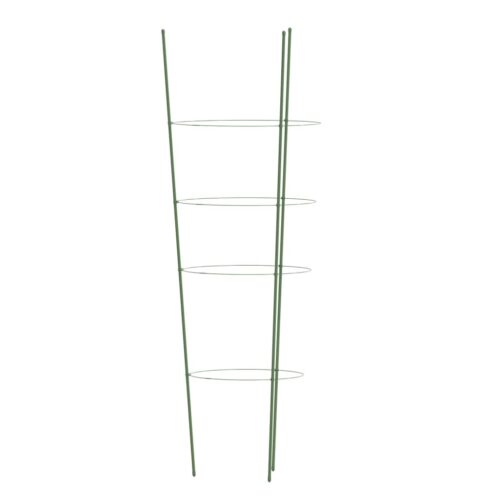 Garden Plant Supports with 4 Rings 5pcs Green 90cm Steel - Image 6