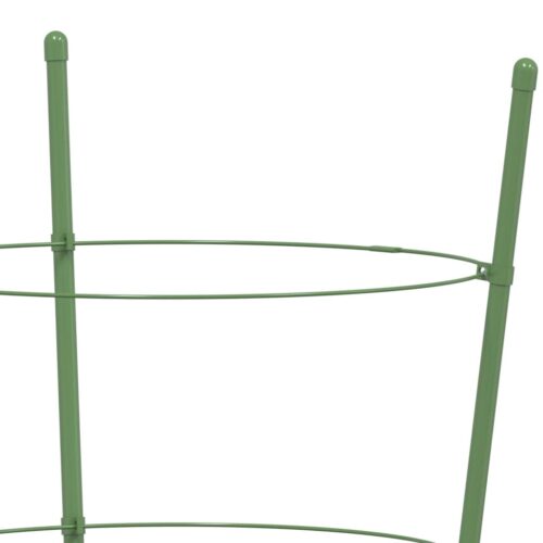 Garden Plant Supports with 4 Rings 5pcs Green 90cm Steel - Image 7