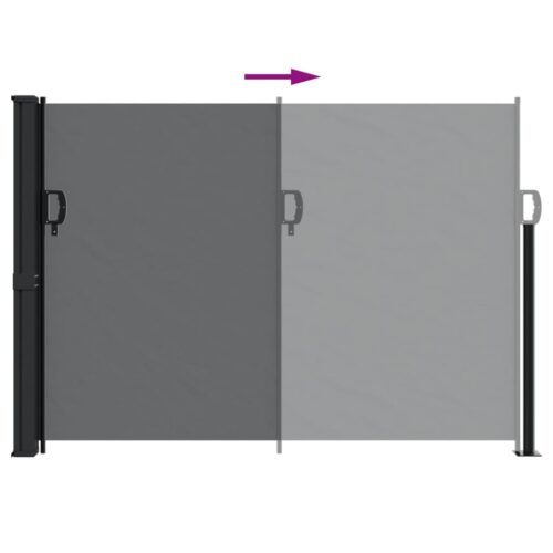 Retractable Side Awning Black 140x300cm - Image 5