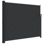 Retractable Side Awning Black 160x500cm