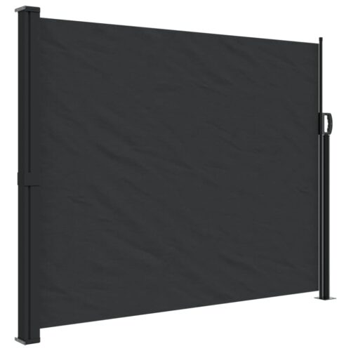 Retractable Side Awning Black 160x600cm - Image 2