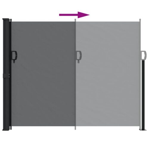 Retractable Side Awning Black 160x600cm - Image 5