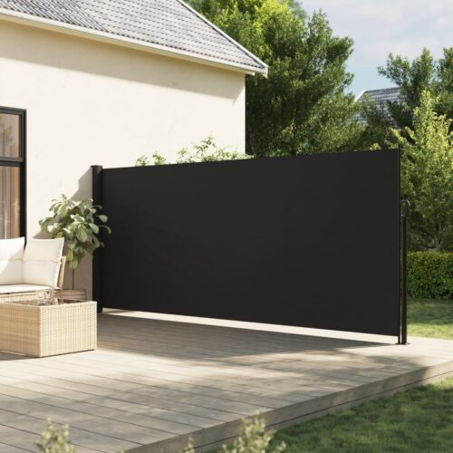 Retractable Side Awning Black 180x500cm
