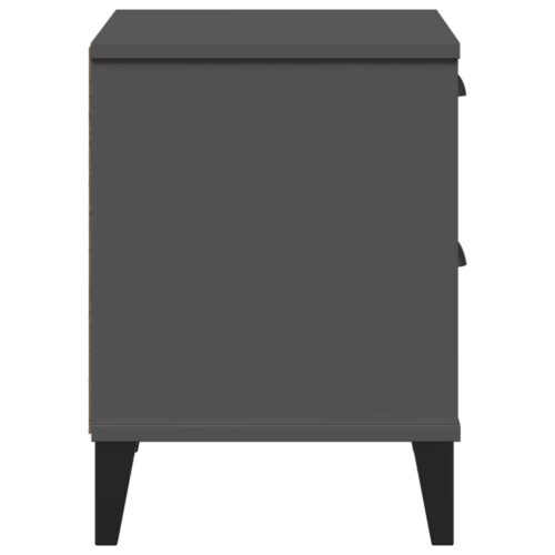 Bedside Cabinet VIKEN Anthracite Grey Engineered Wood - Image 7