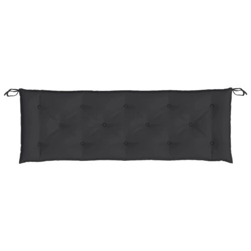 Garden Bench Cushions 2pcs Black 150x50x7cm Oxford Fabric - Image 6