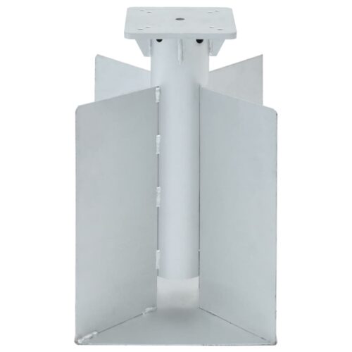 In-Ground Parasol Base Silver 27.5x27.5x45cm Steel - Image 3