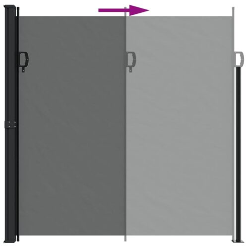 Retractable Side Awning Black 220x600cm - Image 5